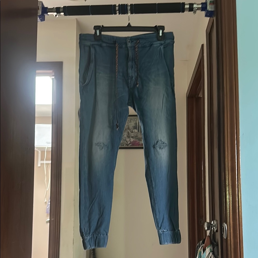 Blue Jeggings with Classic Denim Look